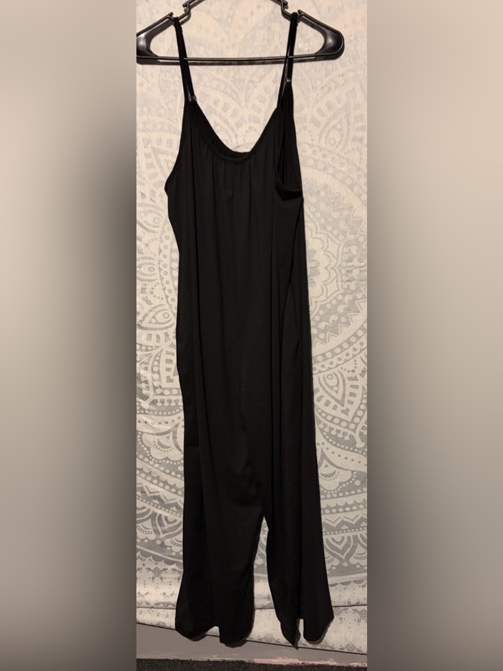 🖤 Black Spaghetti Strap Wide Leg Jumpsuit - Size 2XL ✨